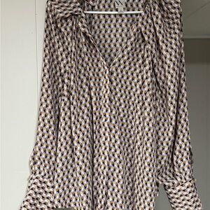 Worthington Geometric Patterned Women's Blouse